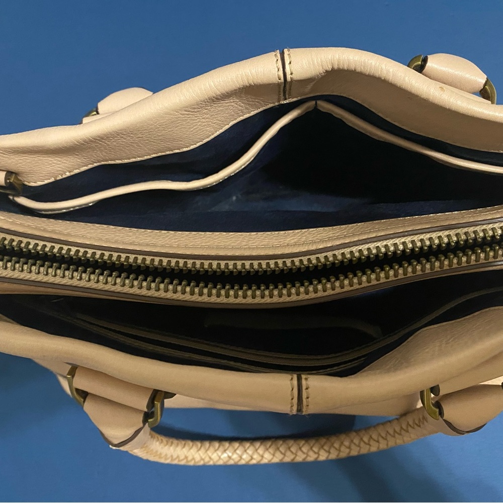Cole Haan leather satchel. Nude beige. - Picture 2 of 6